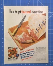 Vintage Print Ad Swift&#39;s Premium Select Arrow Fine Veal Meal Idea 13.5&quot; ... - $14.69