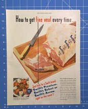 Vintage Print Ad Swift&#39;s Premium Select Arrow Fine Veal Meal Idea 13.5&quot; ... - £11.50 GBP