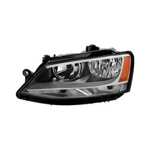Headlight For 2011-18 Volkswagen Jetta Driver Side Chrome Housing Clear Halogen - £147.43 GBP