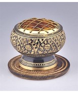 Brass and Black 2&quot; Tall Screened Incense Censer! - $162.93 MXN