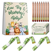 Safari Baby Shower Games For Girls or Boys Measure Mommy&#39;s Belly Game 50 Players - £12.64 GBP