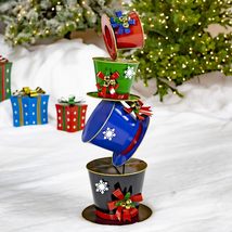 Zaer Ltd. 40&quot; Tall Metal Top Hat Tower Holiday Display The Frosty - £253.54 GBP