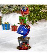 Zaer Ltd. 40&quot; Tall Metal Top Hat Tower Holiday Display The Frosty - £250.28 GBP