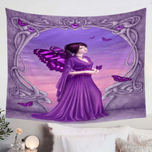 Butterflies and Purple Amethyst Butterfly Girl Tapestry - $29.90+