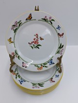 8 Everyday Gibson Salad Plates With Flower And Butterfly Design - £47.18 GBP