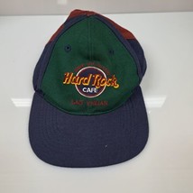 Vintage Hard Rock Cafe Snapback Baseball Hat Las Veg Colorblock Embroide... - £9.27 GBP