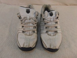 Adult Limited Edition Vintage K-SWISS White Mens sz8 Tennis Athletic Shoes 33231 - £9.54 GBP