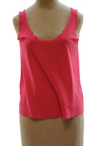 Topshop Vest Crop Top Women&#39;s Pink Scallop  Basic Knit Shell Career Size... - £16.98 GBP