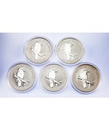 Lot of 5 2005 Australia Silver 1oz Kookaburra (BU Condition) KM# 883 - $698.54 CAD