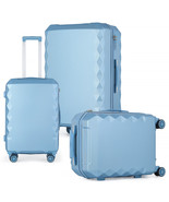 3Pcs Luggage Set Hardshell Carry-On Trolley Suitcase Spinner Wheel Lock ... - £130.26 GBP