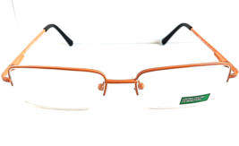 United Colors Of Benetton Be 0303 53mm Orange Semi Rimless Women Eyeglasses Frame - £44.80 GBP