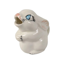 Vintage White Bunny Rabbit 4&quot; Ceramic Creamer Mini Syrup Pitcher - £15.43 GBP