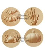 Halloween Pumpkin Vampire Silicone Mold Fondant Sugarcraft Skull Bones M... - $17.81