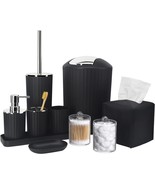 Bathroom Accessory Set - 10 Piece Black Bathroom Accessories, Tissue Box... - $59.99