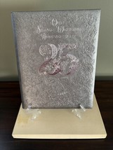 Vtg Hallmark 25th Wedding Silver ANNIVERSARY Keepsake USA Album with Box - $16.34