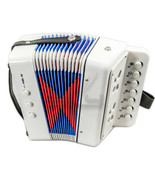 *GREAT GIFT* NEW Top Quality White Accordion Kids Musical Toy w 7 Button... - €26,04 EUR