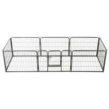  Dog Playpen Black Powder-Coated Steel - $3,300.11 MXN