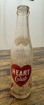 Vintage Soda Bottle Heart Club Beverage Steury Bottling Company Bluffton... - $24.74