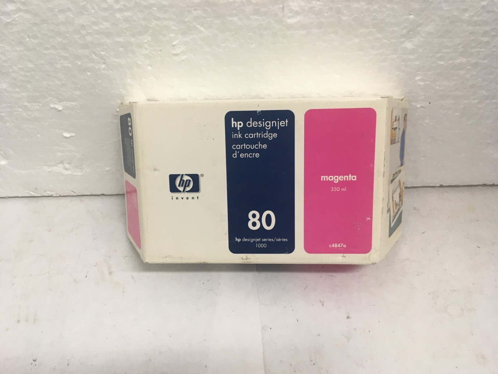 Genuine HP designjet 80 magenta 350ml  ink cartridge , c4847a - $12.95