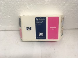 Genuine HP designjet 80 magenta 350ml  ink cartridge , c4847a - $12.95