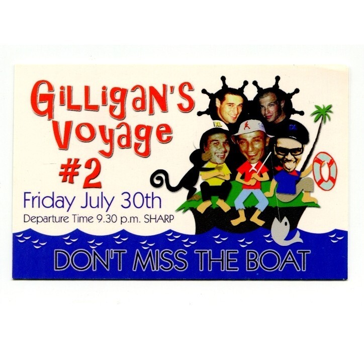 Gilligan&#39;s Voyage #2 1999 Rave Push Card 90s LA Electronic Dance Party F... - $19.70