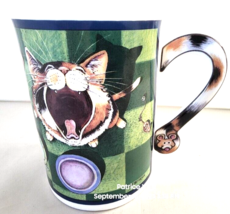 Gary Patterson Comical Cats Feed Me Porcelain Mug Danbury Mint Vtg 1990&#39;s - £16.77 GBP