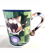 Gary Patterson Comical Cats Feed Me Porcelain Mug Danbury Mint Vtg 1990&#39;s - $28.85 CAD