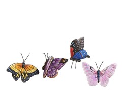 Butterfly Pot Huggers Set of 4 Beautiful Monarch Nature Garden Beauty Poly Stone image 2