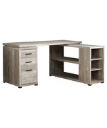 Monarch Specialties I 7422 Taupe Reclaimed Wood Left or Right Facing Cor... - $715.59