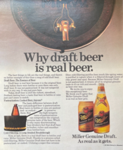 1987 Miller Genuine Draft Vintage Print Ad Why Draft Beer Is Real Beer - $14.45