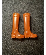 Mattel Barbie Doll Fashionistas Shoes -Brown Riding High Boots Flat Feet - $178.28 MXN