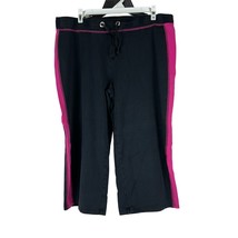 Fashion Bug Women&#39;s Capri Leggings Size L Black./Pink - £11.21 GBP