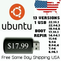 Ubuntu Multi Boot USB - 13 Versions of Ubuntu Desktop + Ubuntu Studio + ... - £14.27 GBP