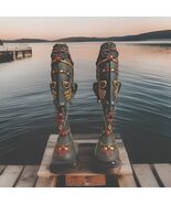 African Candle holders set of 2 - $25.24