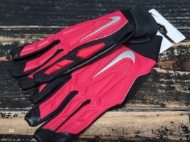 Nike Lineman D-Tack Black/Red Sticky Padded Cushion Football Gloves Men size XXL - £40.50 GBP