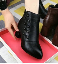 New Winter High Heels Shoes Fashion Mature Sexy Warm Ankle Snow Zipper Boots Wom - £37.28 GBP