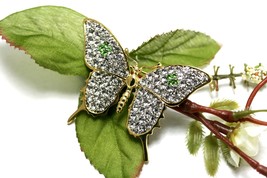  Butterfly Brooch Butterfly Rhinestone Pin Crystal Butterfly Brooch - £14.45 GBP