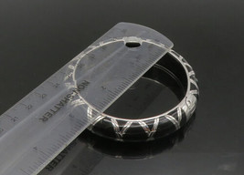 Angelique De Paris 925 Silver - Vintage Black Onyx Bangle Bracelet - BT9050 - £127.28 GBP