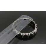 ANGELIQUE DE PARIS 925 Silver - Vintage Black Onyx Bangle Bracelet - BT9050 - $161.75