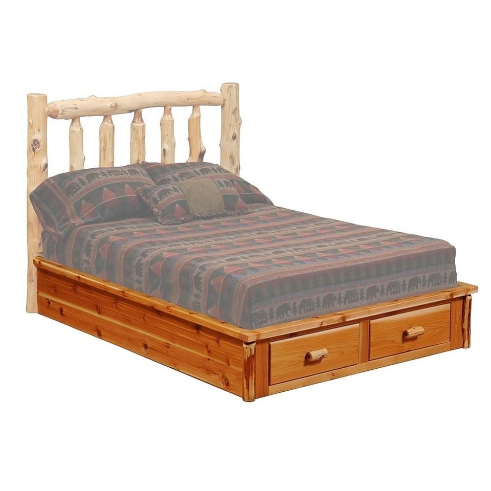 Cedar Footboard Dresser for Platform Bed - Rustic Elegance - $1,060.22+