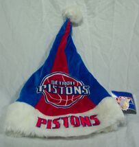 DETROIT PISTONS NBA BASKETBALL SOFT CHRISTMAS SANTA HAT NEW w/ TAG - $18.32