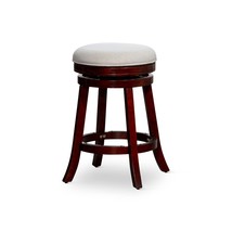 DTY Indoor Living Creede Backless Swivel Stool, Natural Finish, 24&quot; Counter Heig - £84.38 GBP+