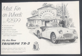 VTG 1950s Triumph TR-3 Car Print Ad 9.5&quot; x 6.5&quot; Standard-Triumph Motor Co - £7.49 GBP