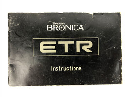 OEM Zenza Bronica ETR-C Camera Instruction Book / Manual / User Guide - $19.99