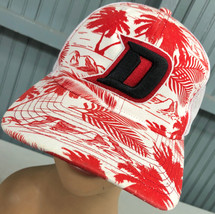Red Palm Trees Hawaiian Tropical D Logo Richardson Snapback Baseball Hat Cap - £13.93 GBP