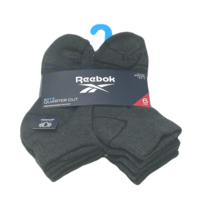 Reebok Quarter Socks Boys M (8.5-2) Performance Training Gray 6 Pairs Lo... - $10.86