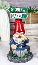 Mr Gnome Dwarf Stoner Smoking Stash Sitting By &#39;High&#39; Way Crossroads Fig... - $21.99