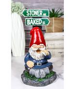 Mr Gnome Dwarf Stoner Smoking Stash Sitting By &#39;High&#39; Way Crossroads Fig... - $21.99