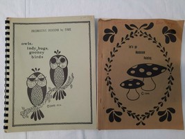 Mickey Dare Folk Art ~ Let&#39;s Go Mushroom Painting &amp; Owls, Lady Bugs Gooney Birds - £12.41 GBP