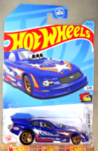 2023 Hot Wheels #140 Drag Strip 5/10 Mustang Nhra Funny Car Blue w/Gold 5 Spokes - £5.90 GBP